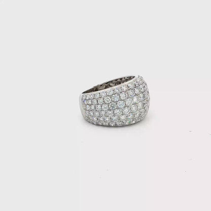 KJ5 18K White Gold 4.29ct Diamond Wedding Band