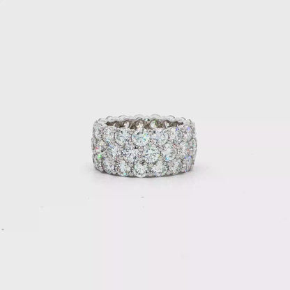KJ5 18K White Gold 10.32ct Diamond Eternity Band