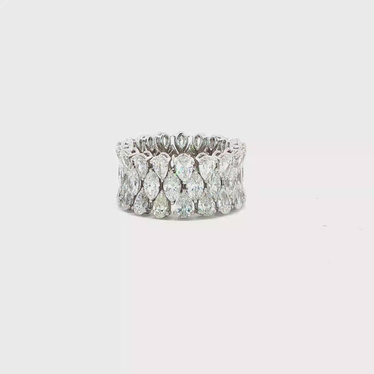KJ5 18K White Gold Diamond Eternity Band