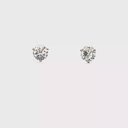 Ella Rose 14K White Gold 1.09ct Martini Lab-Grown Diamond Stud Earrings