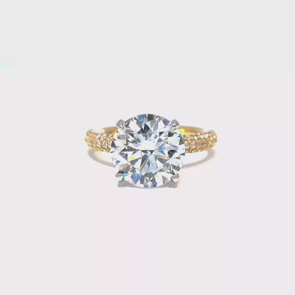 Ella Rose 18K Yellow Gold Pave Lab-Grown Diamond Engagement Ring Mounting