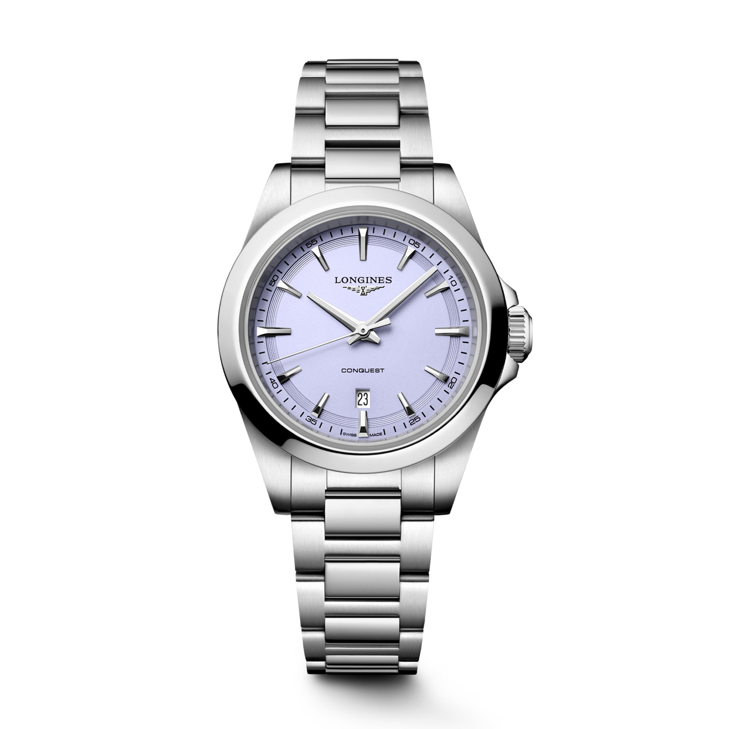 Longines Conquest 30mm Lavender Mauve Dial Bracelet