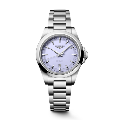 Longines Conquest 30mm Lavender Mauve Dial Bracelet