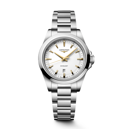 Longines Conquest 30mm White Dial Bracelet