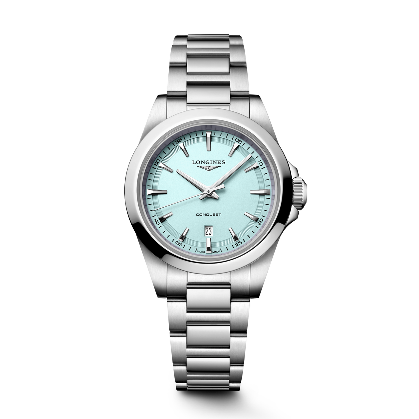 Longines Conquest 30mm Mint Blue Dial Bracelet