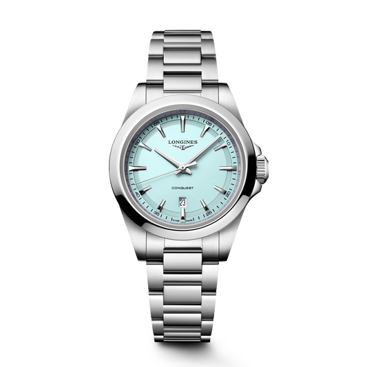 Longines Conquest 30mm Mint Blue Dial Bracelet