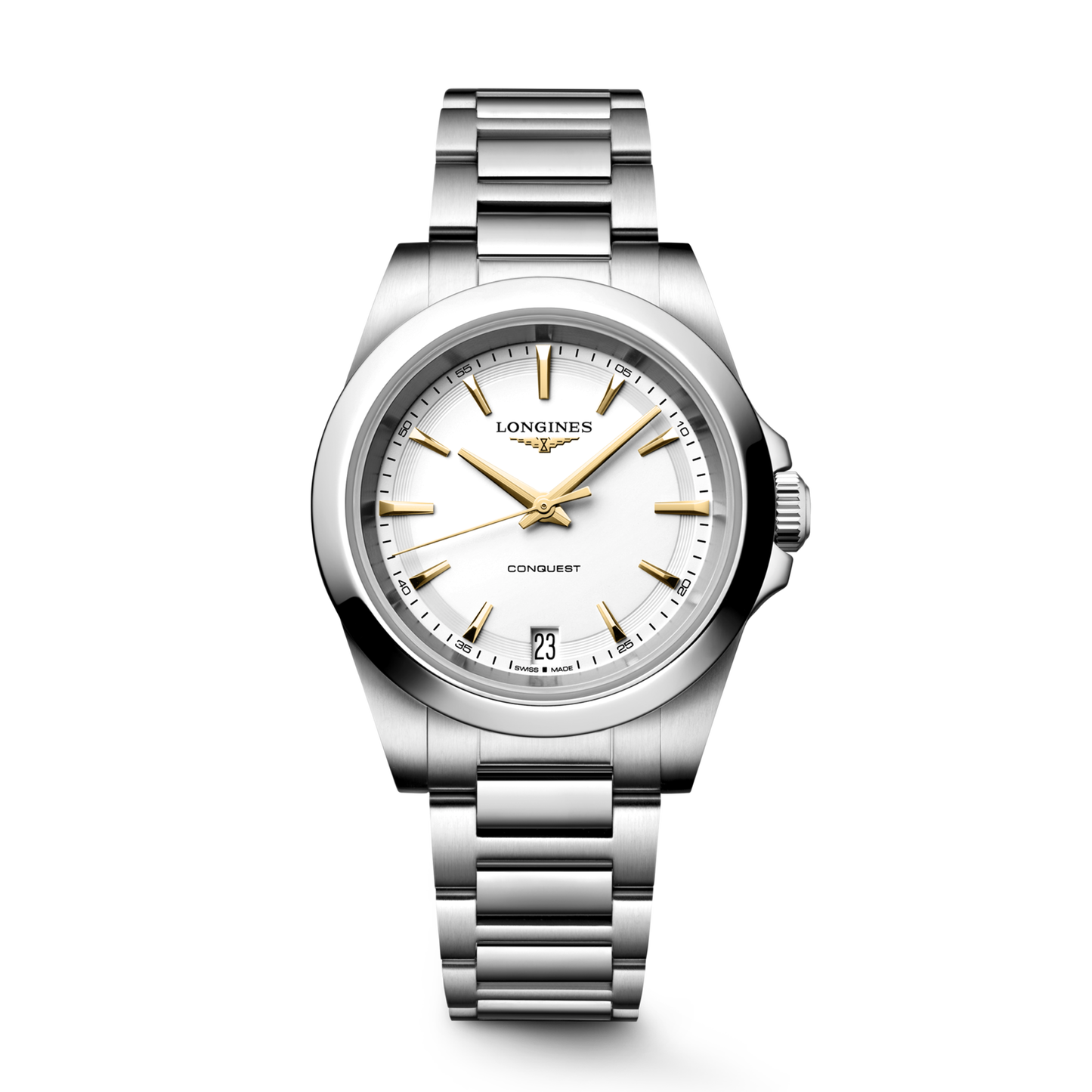 Longines Conquest 34mm White Dial Stainless Steel