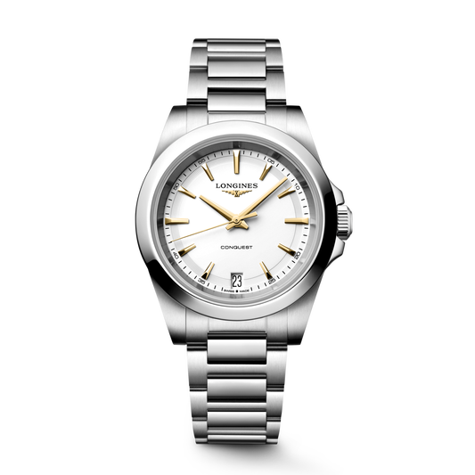 Longines Conquest 34mm White Dial Stainless Steel