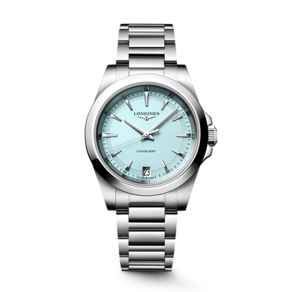 Longines Conquest 34mm Mint Blue Dial Bracelet