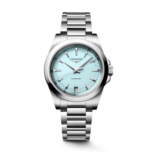 Longines Conquest 34mm Mint Blue Dial Bracelet