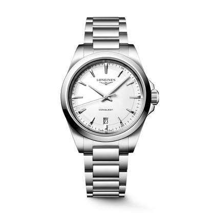 Longines Conquest 38mm White Dial Bracelet