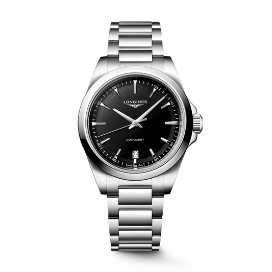 Longines Conquest 38mm Black Dial Bracelet