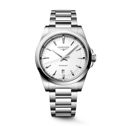 Longines Conquest 41mm White Dial Bracelet