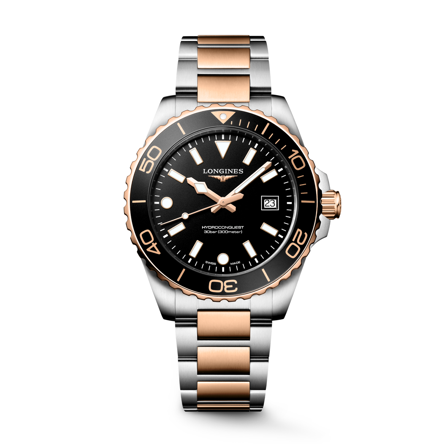 Longines HydroConquest 42mm Black Dial Bracelet