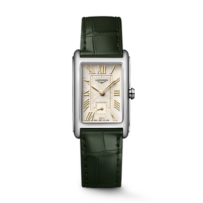 Longines DolceVita 37mm Ivory Gilt Dial Leather Strap