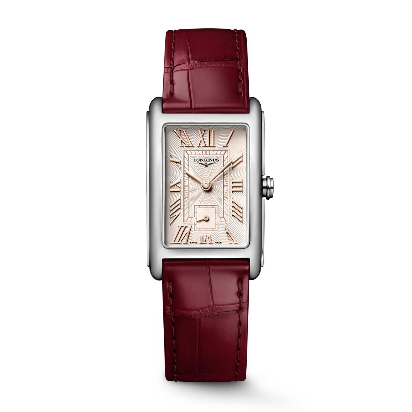 Longines DolceVita 37mm Ivory Rose Dial Leather Strap