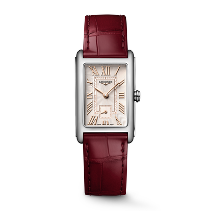 Longines DolceVita 37mm Ivory Rose Dial Leather Strap