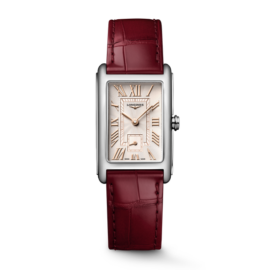 Longines DolceVita 37mm Ivory Rose Dial Leather Strap
