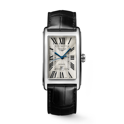 Longines DolceVita 47mm Silver Dial Leather Strap