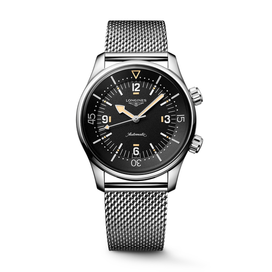 Longines Legend Diver 42mm Black Dial Bracelet